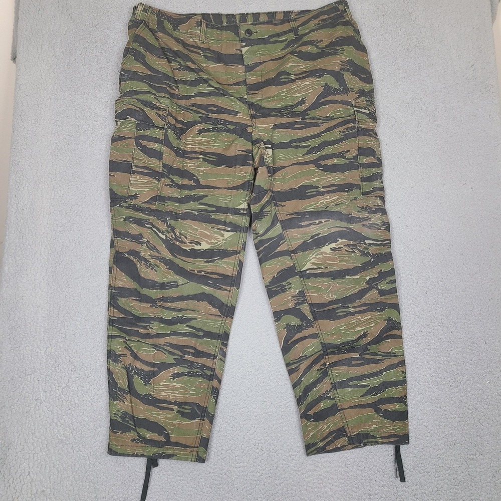Tiger Stripe Camo Cargo BDU Pants Mens XXL Rothco Military Made in USA Vintage